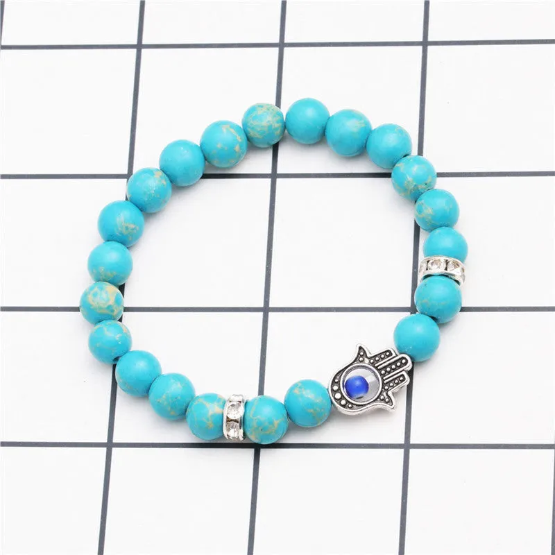 Turquoise Beaded Palm Bracelet