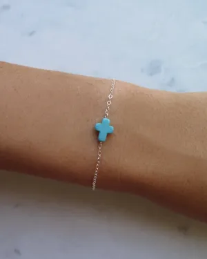 Turquoise Cross Bracelet