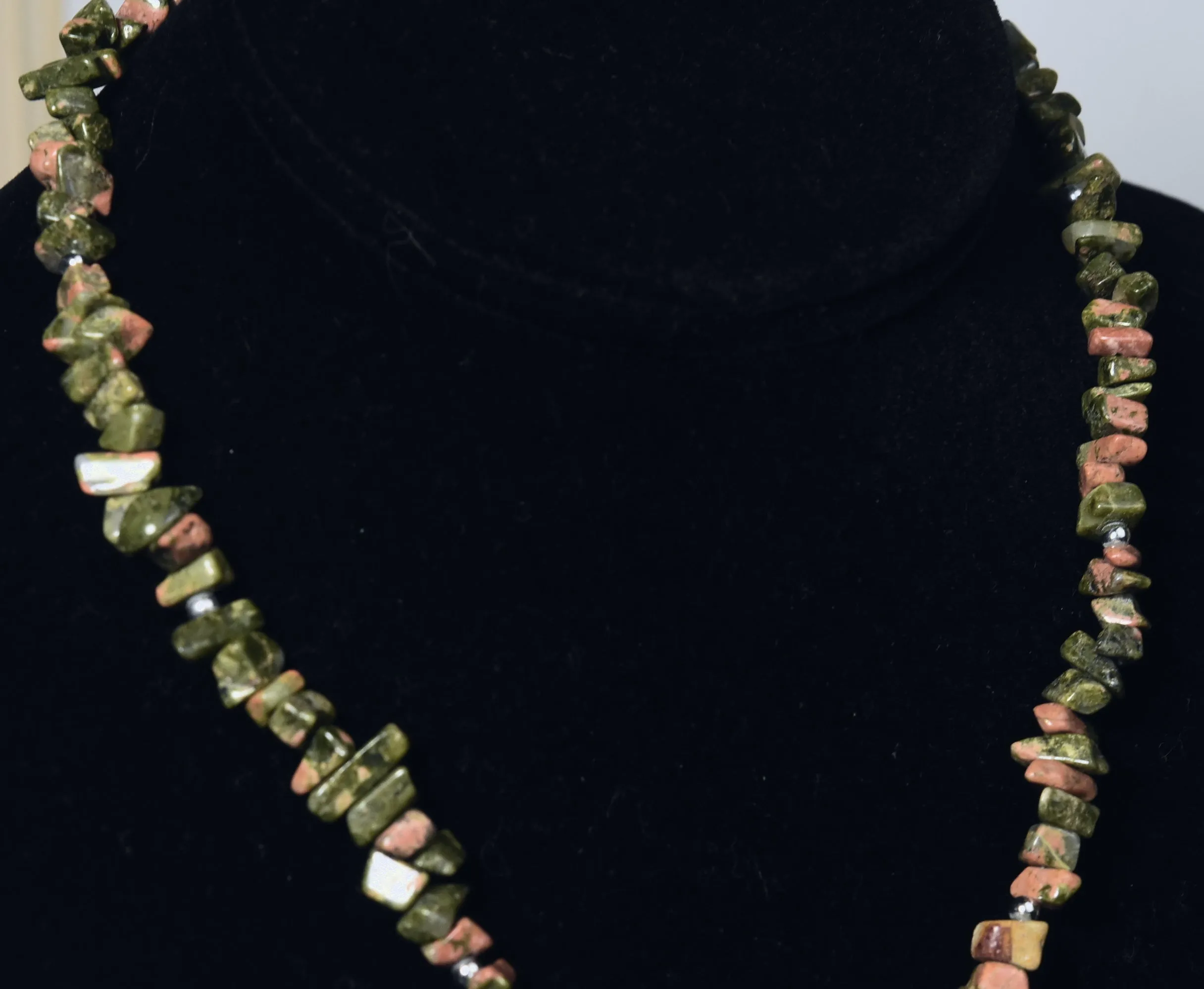 Unakite Chip Bead Necklace