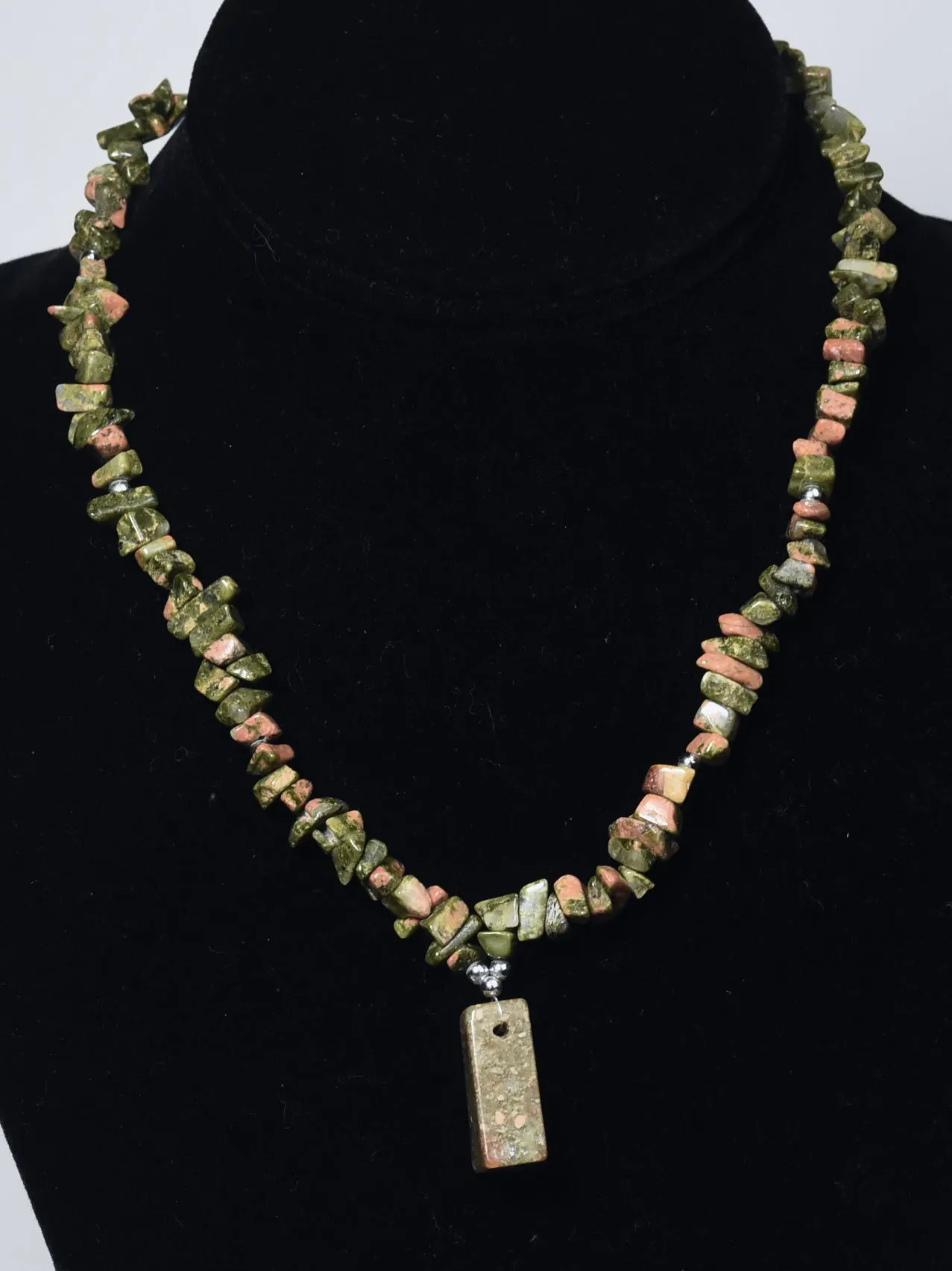 Unakite Chip Bead Necklace