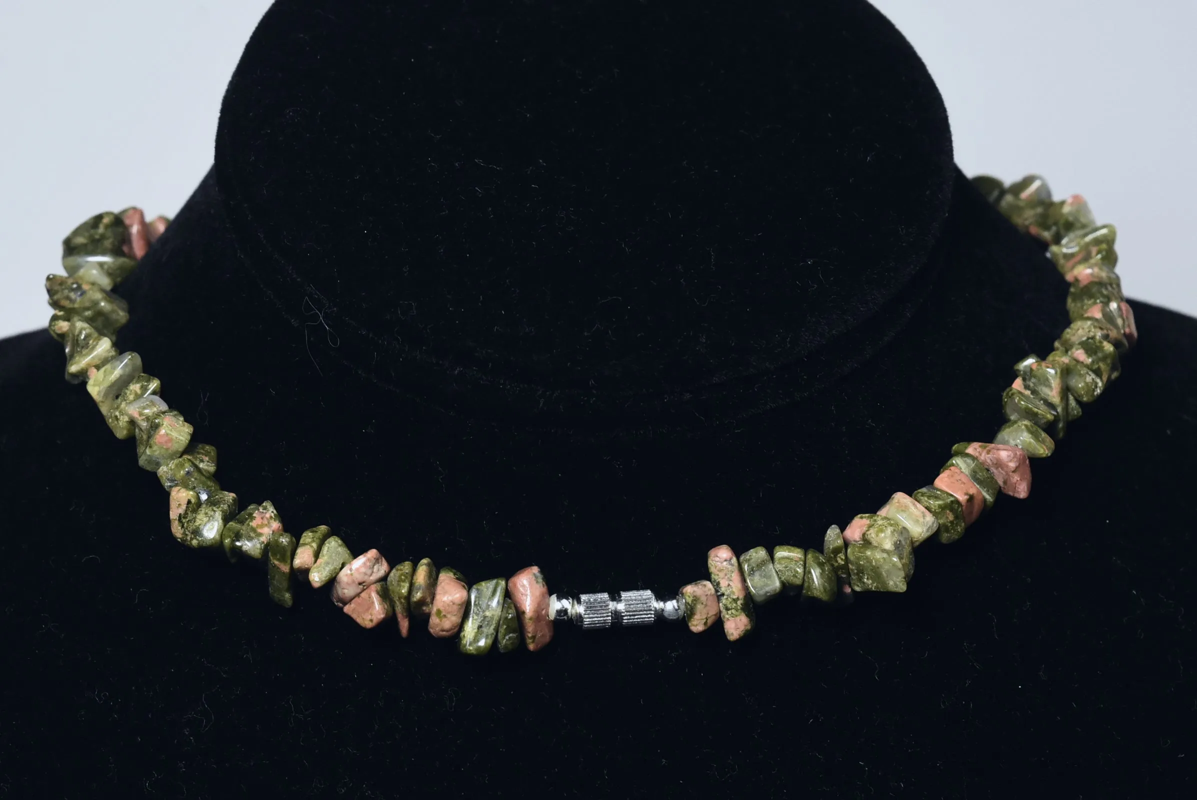 Unakite Chip Bead Necklace