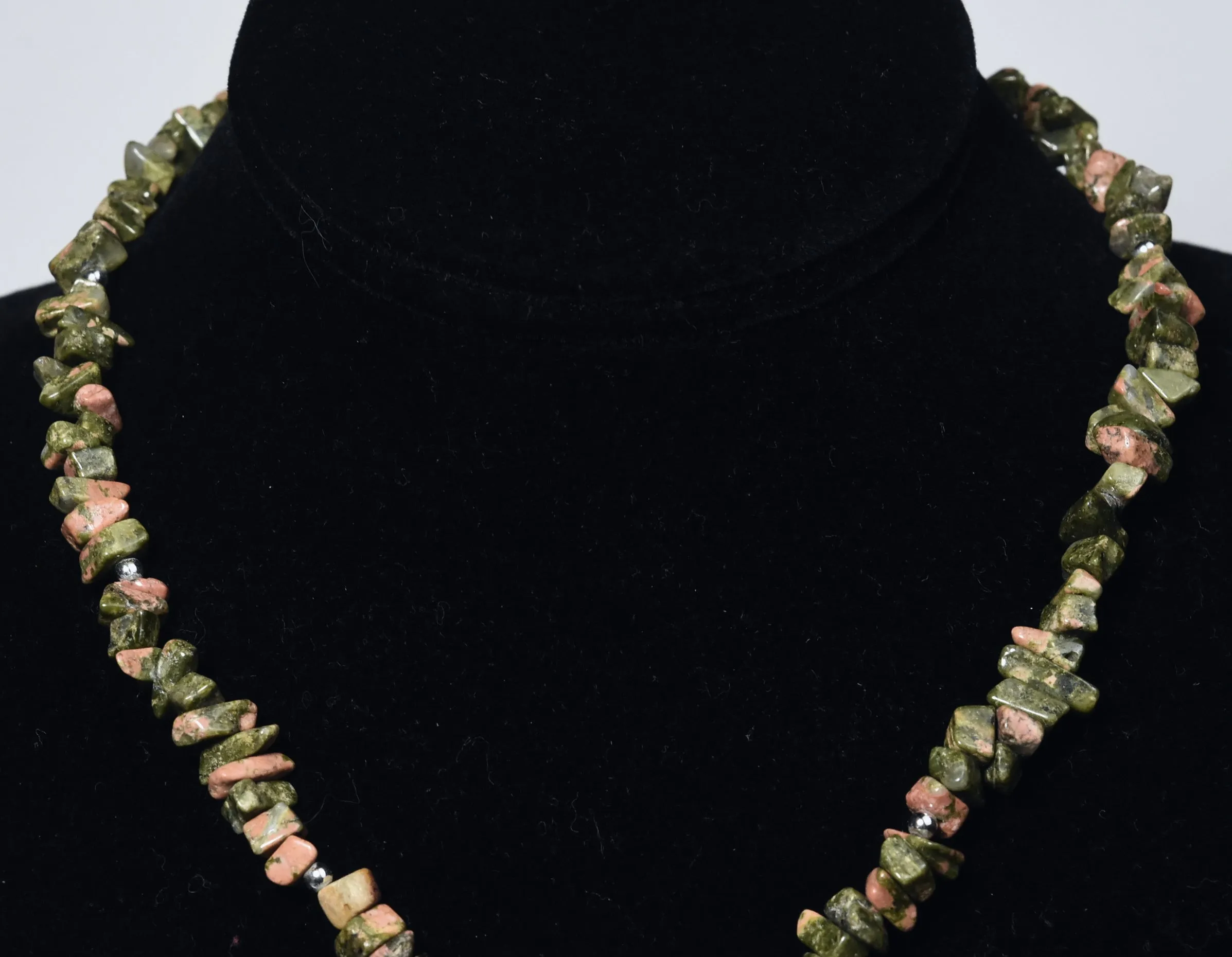 Unakite Chip Bead Necklace