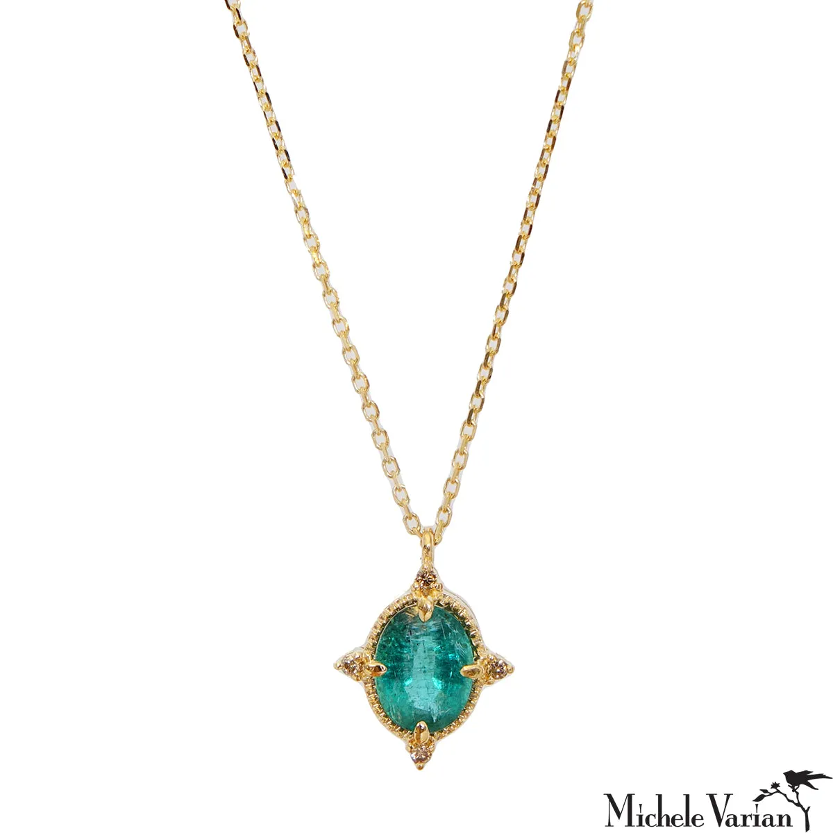 Victorian Emerald Pendant Necklace